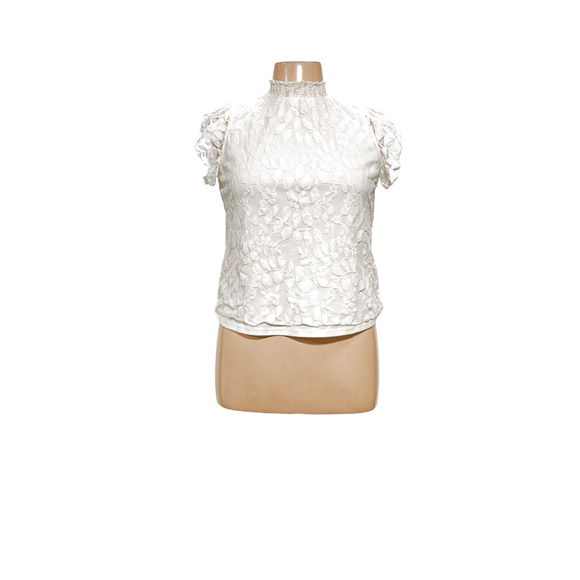 CeCe White Lace Blouse - Women's Size M - Picture 1 of 4